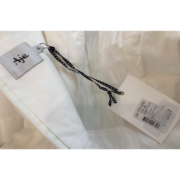 AJE PLEATED TULLE MINI DRESS SZ US 4 - Picture 8 of 9